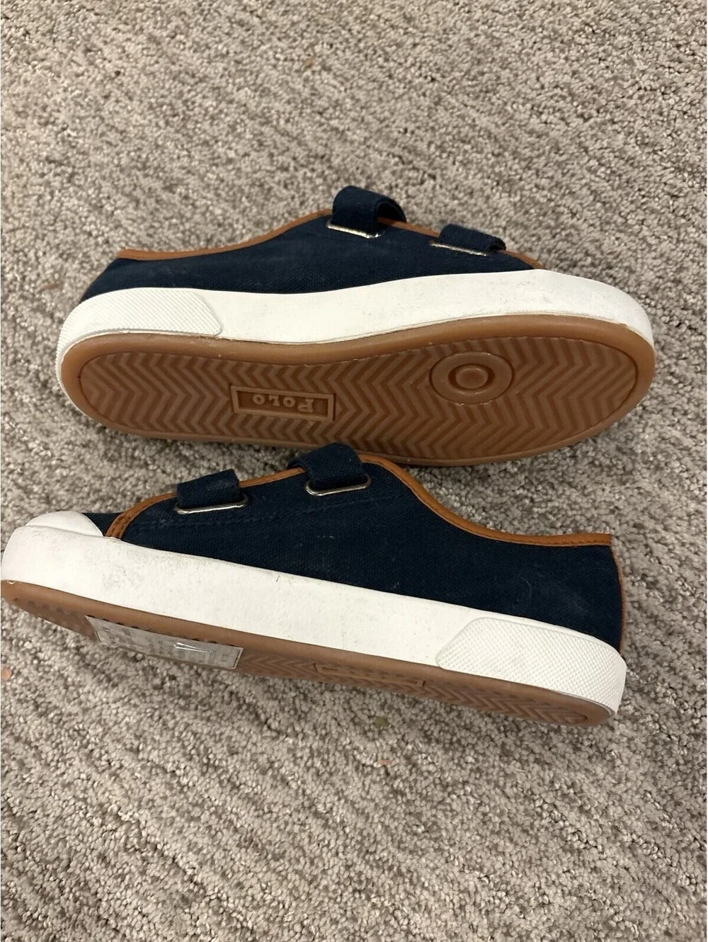 Polo Ralph Lauren Boys Size 13 Forman Navy Blue Sneaker Comfort Low Top